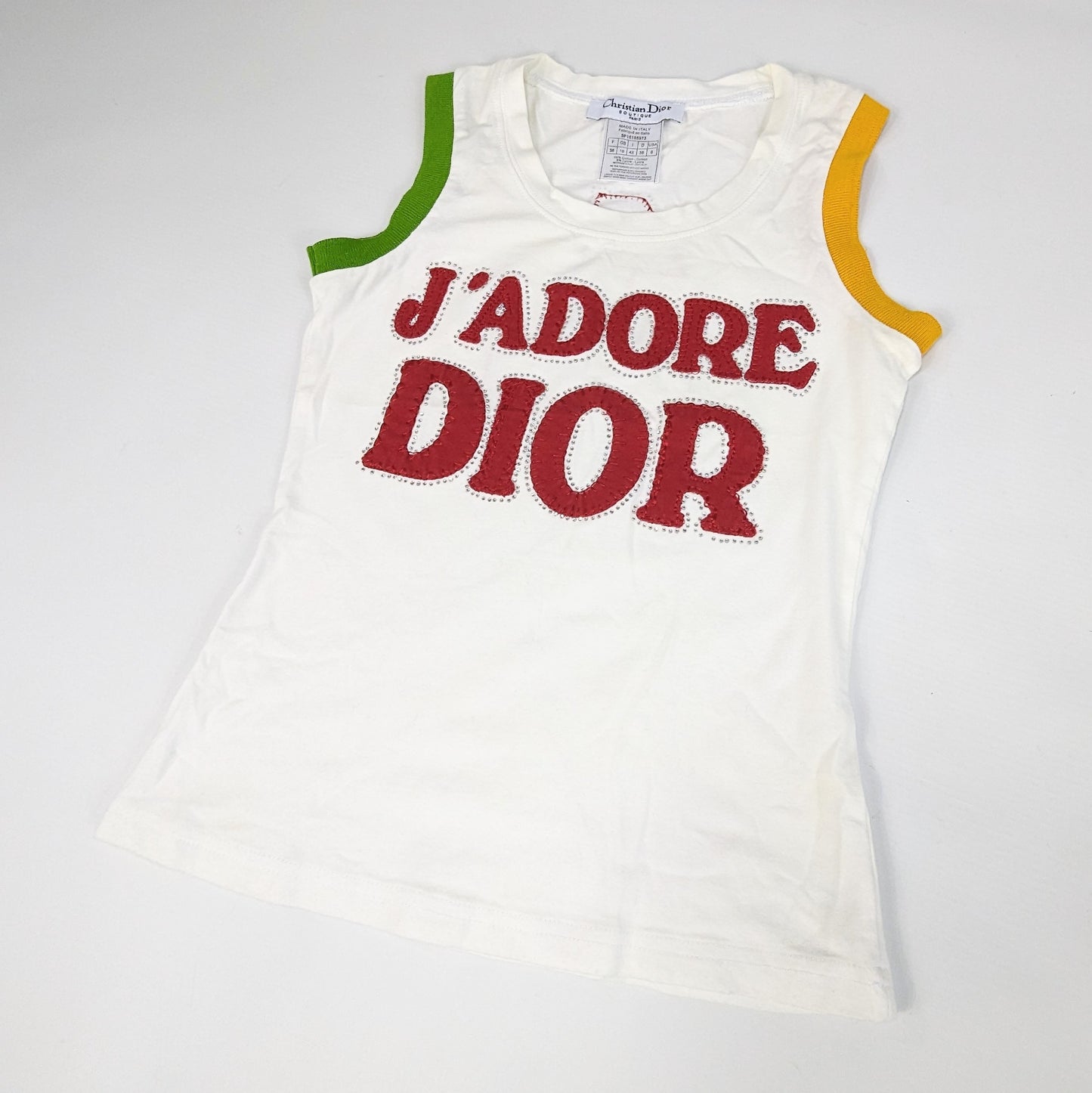 Tricolor tank top “J’adore Dior” by Galliano