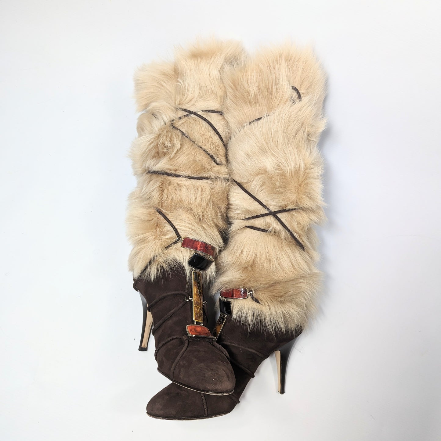 Giuseppe Zanotti fur boots -EU40|7UK|9US