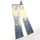 Cavalli leopard tie and dye jeans - M