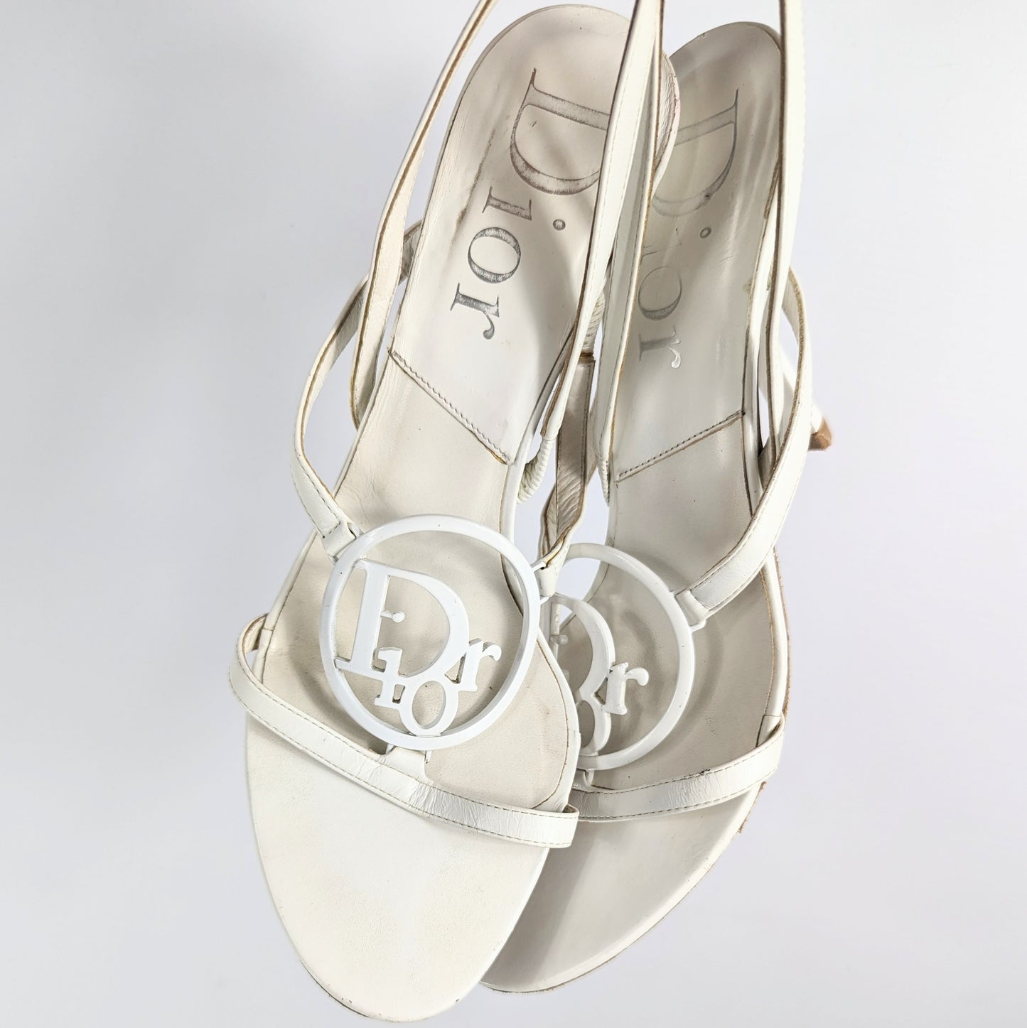 White Dior Logo Sandals by Galliano - EU36.5|UK4|US6