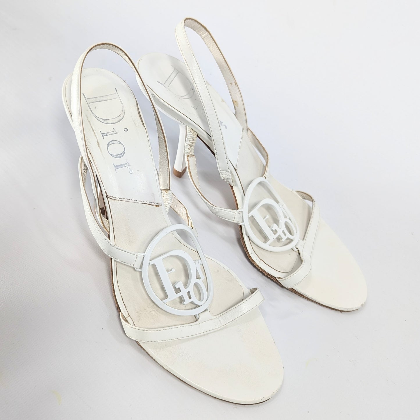 White Dior Logo Sandals by Galliano - EU36.5|UK4|US6