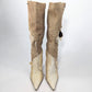 El Dantes beige fur and feather boots - EU40|7UK|9US