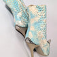 Gianmarco Lorenzi blue python ankle boots - EU38|UK5|US7