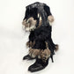 El Dantes fur and feather boots - EU37|4UK|5US