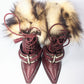 Roberto Cavalli burgundy python ankle boots - EU39|UK5,5|US7