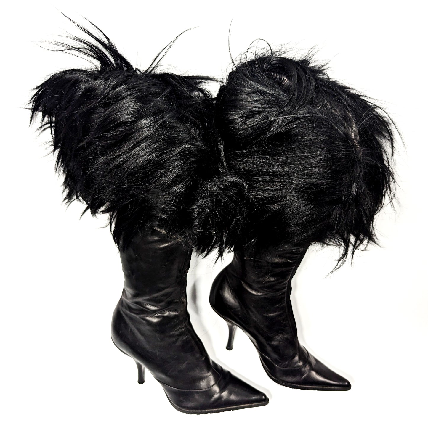 Dior by Galliano boots decorated with pony hair - EU37.5|UK4.5|US6.5