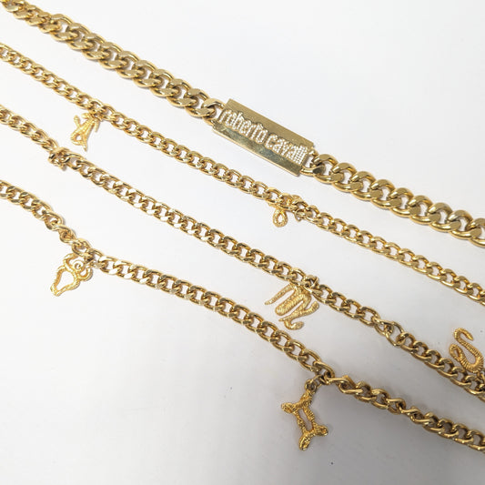 Roberto Cavalli gold chain "zodiac signs"