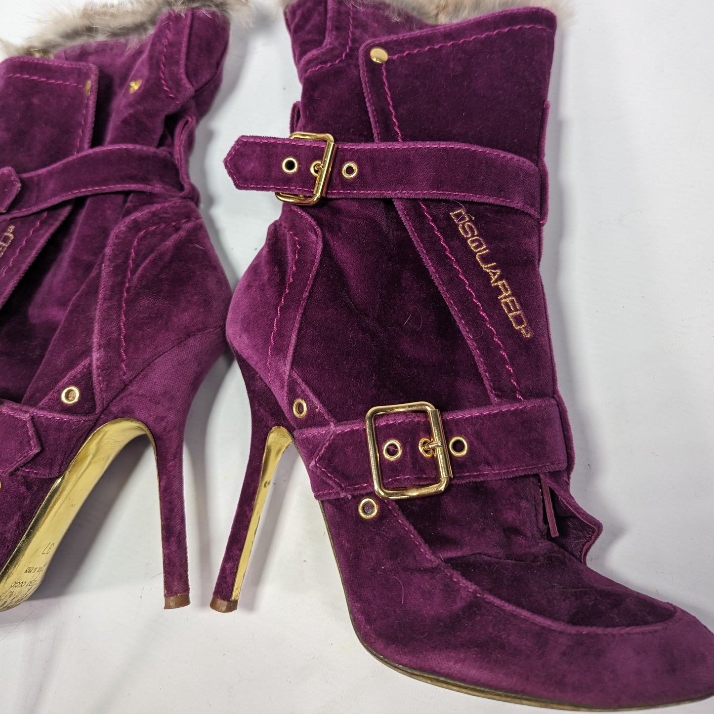 Dsquared2 purple ankle boots - EU37|UK4|US6