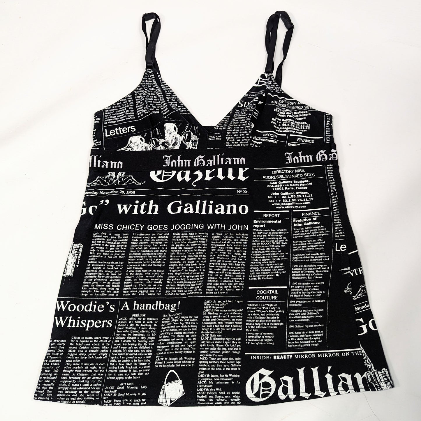 Galliano “Gazette” tank top