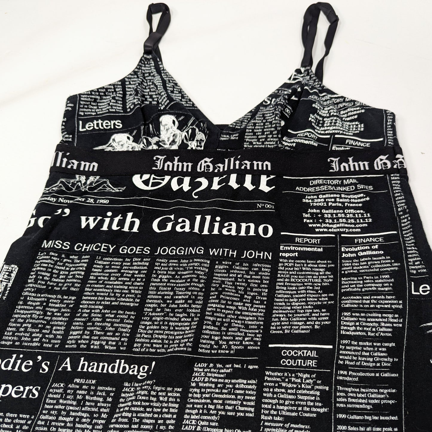 Galliano “Gazette” tank top