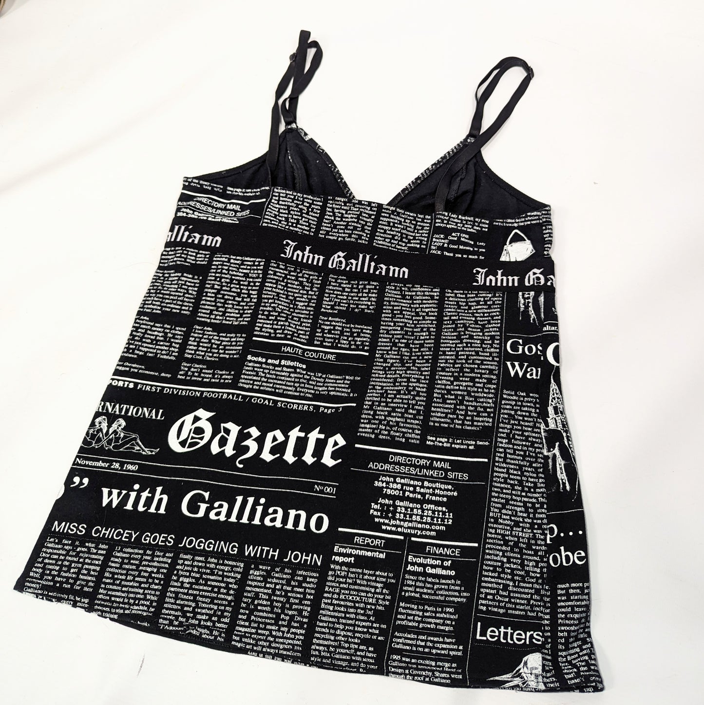 Galliano “Gazette” tank top