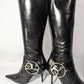 Boots adorned with a Dior buckle by Galliano - EU36|UK3|US5