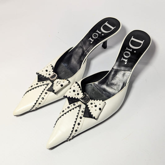 Dior by Galliano white mules - EU36|UK3|US5