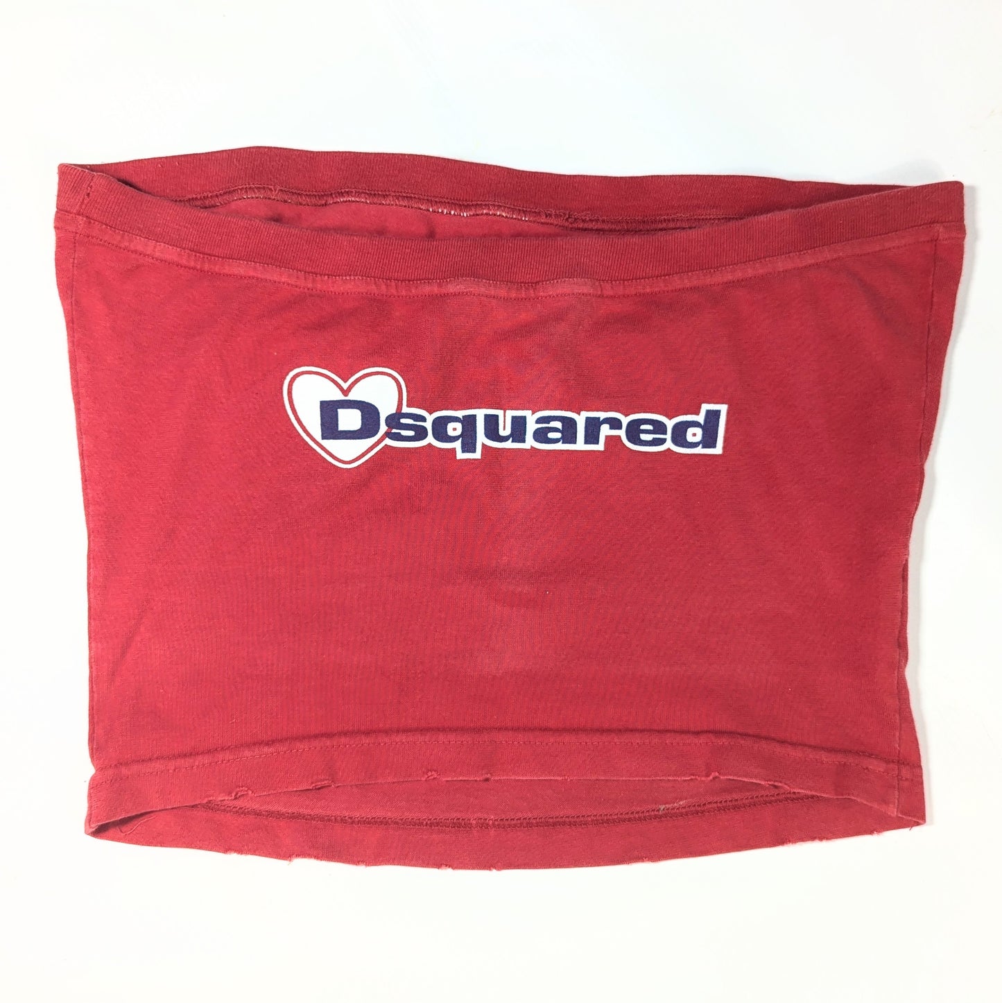 Red bandeau top "Badass lover" Dsquared2