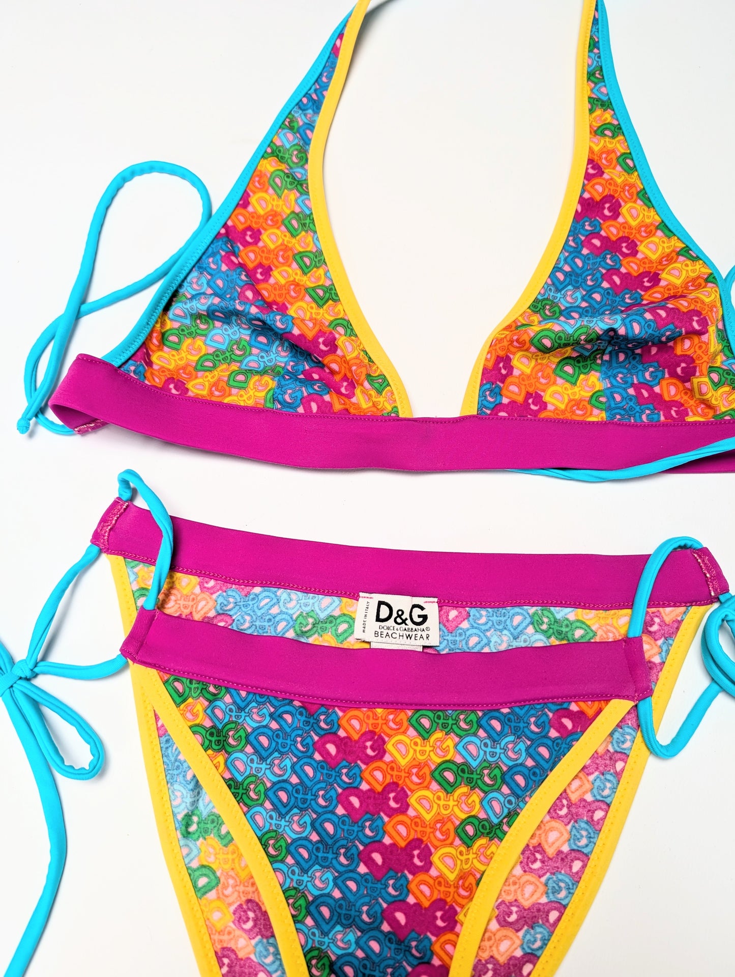 Dolce & Gabbana multi-colored monogram swimsuit