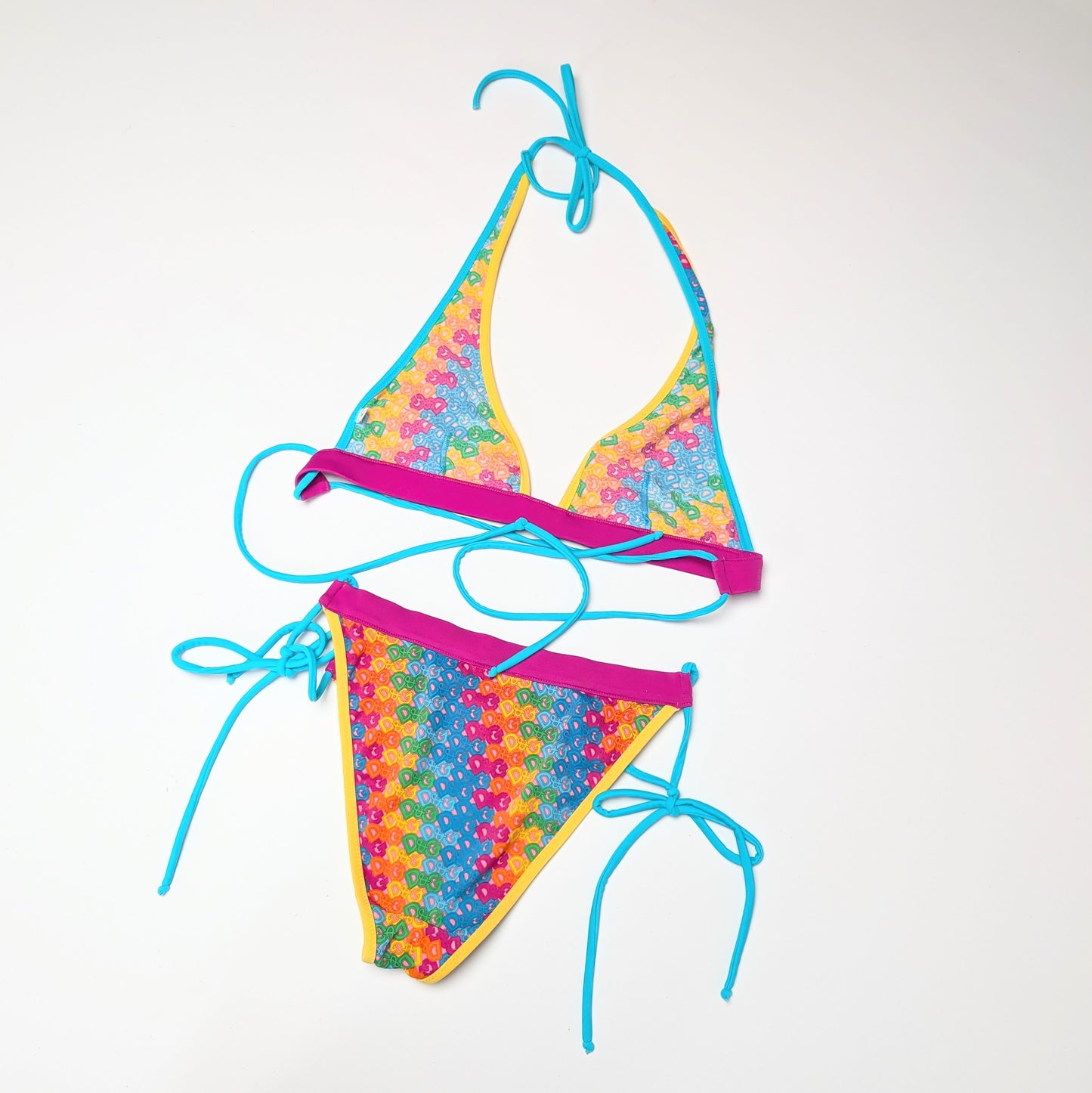 Dolce & Gabbana multi-colored monogram swimsuit