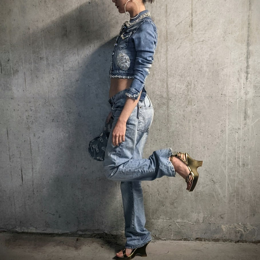 Dolce & Gabbana jeans decorated with initials