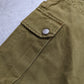 Jean-Paul Gaultier Logo Khaki Green Denim Cargo Mini Skirt - M