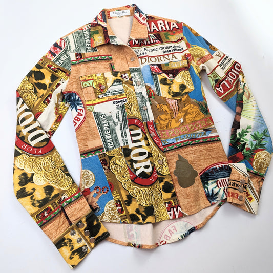 Christian Dior John Galliano Rastafari denim shirt jacket - M/L