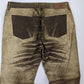 Roberto Cavalli faded khaki gold jeans - M