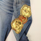 Dolce & Gabbana jeans with rhinestone initials - S