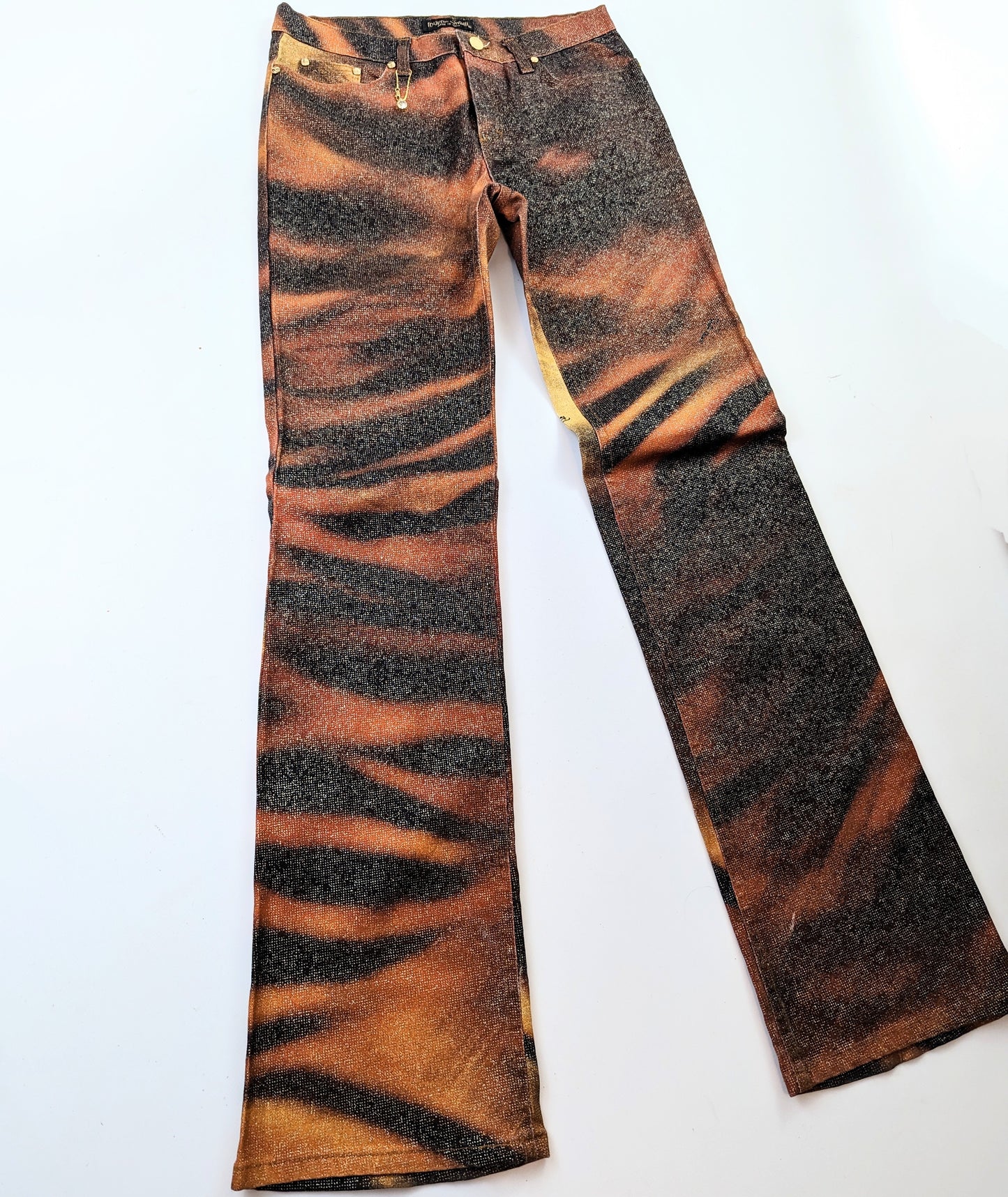 Roberto Cavalli jeans pants orange tiger print - M