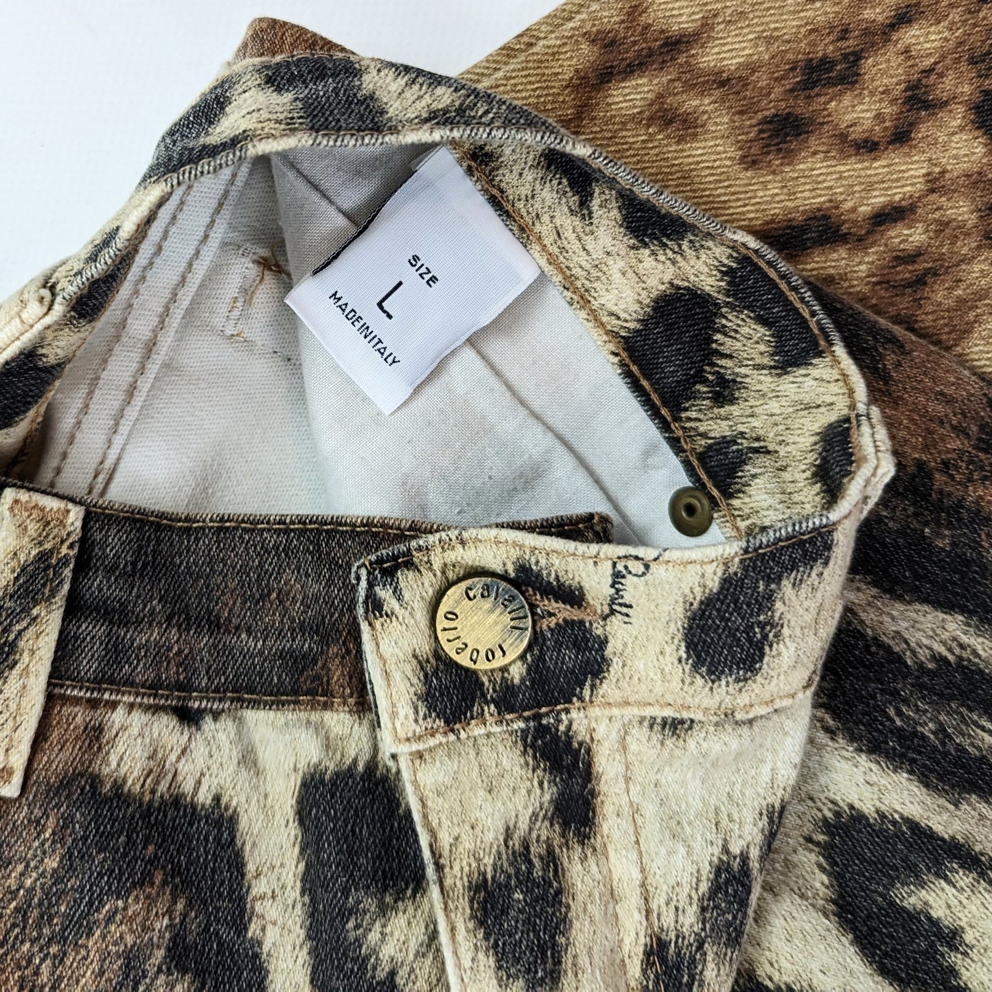 Roberto Cavalli animal print jeans - M/L