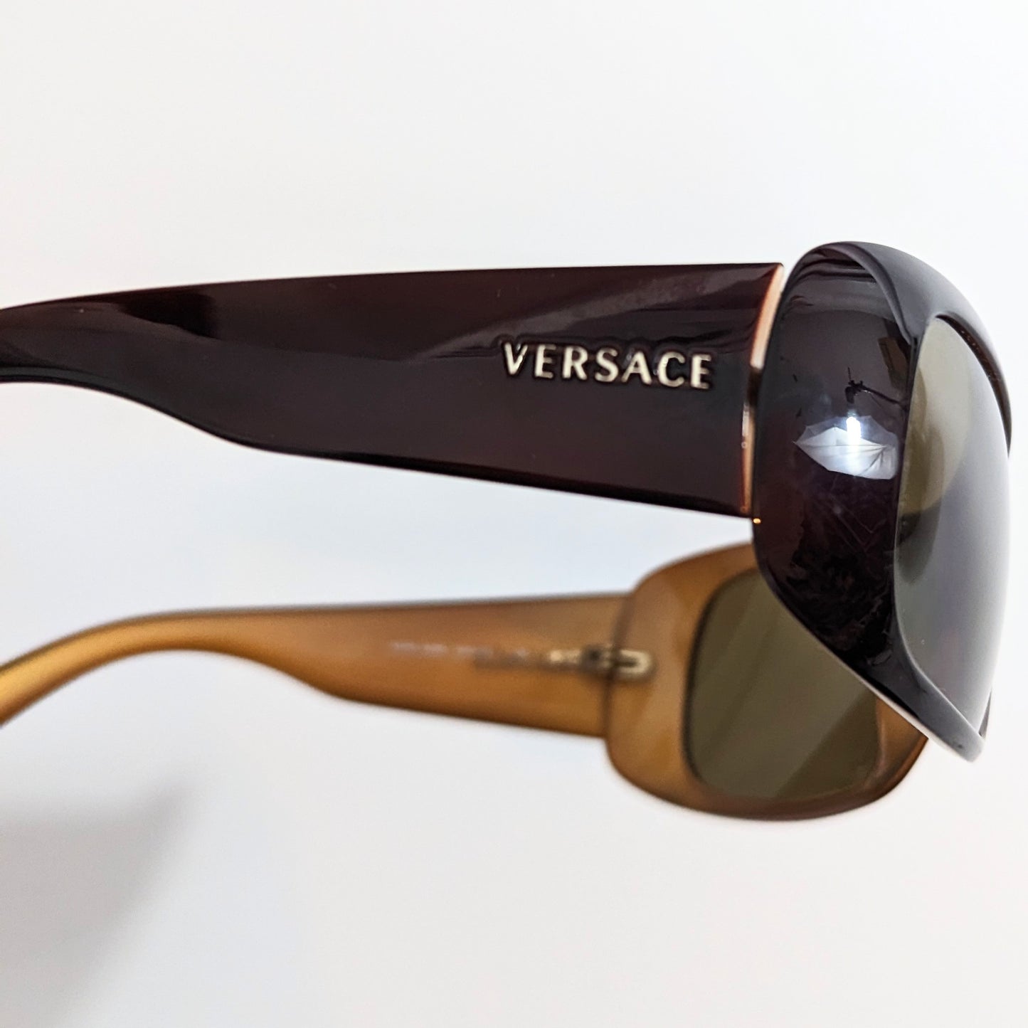 Versace burgundy mask sunglasses