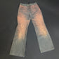 Jeans Cavalli orange washed trousers with micro-sequins - S