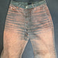 Jeans Cavalli orange washed trousers with micro-sequins - S