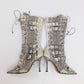 Gray snake leather Dior lace-up boots - EU38 |  UK5 | US6 5.