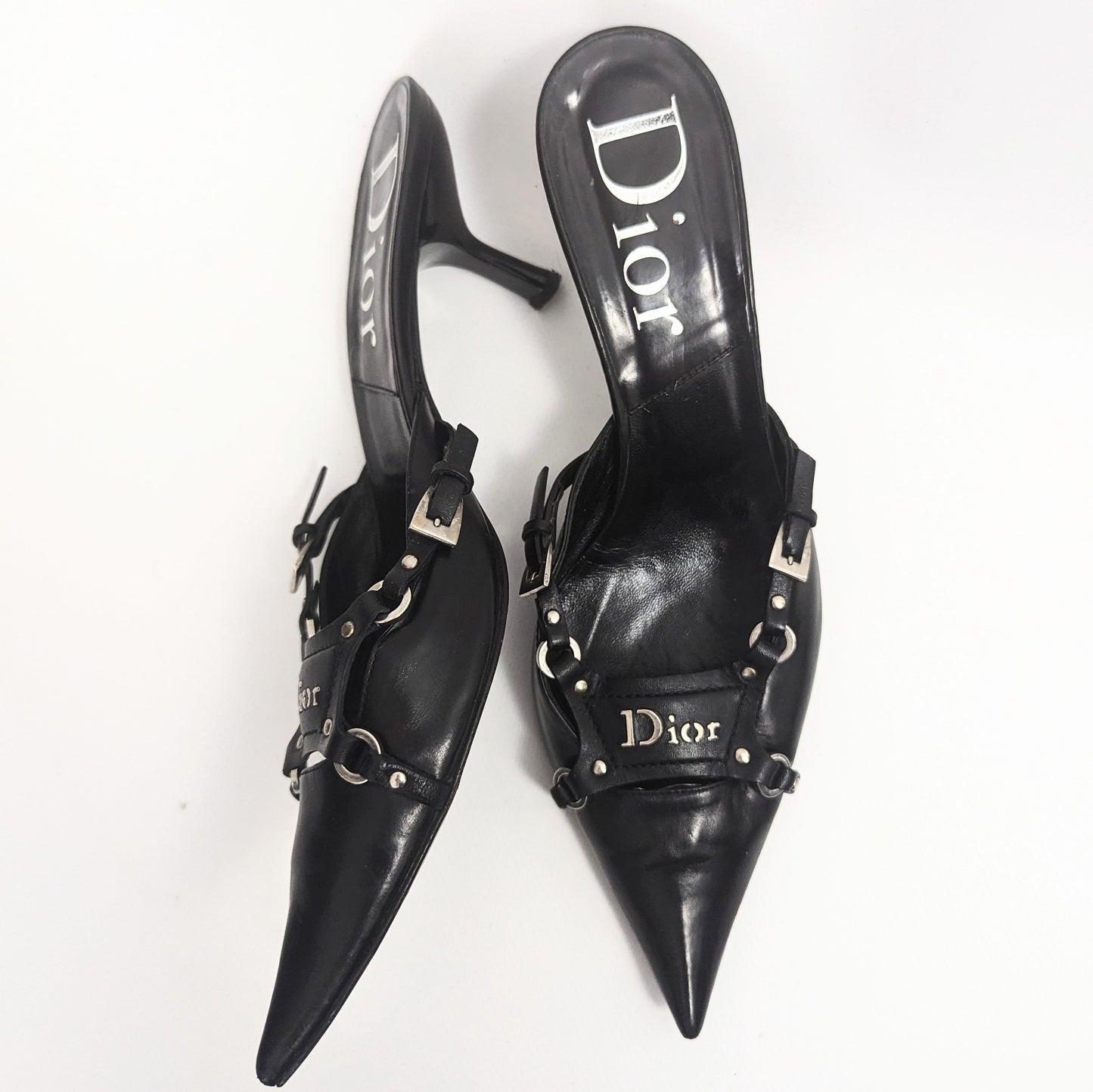 Dior slippers by Galliano F/W 2003 bondage collection - FR37 | UK4| US6