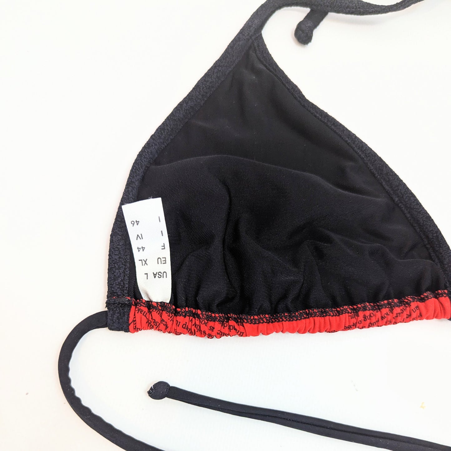 Galliano red and black newspaper print bikini swimsuit - M/L