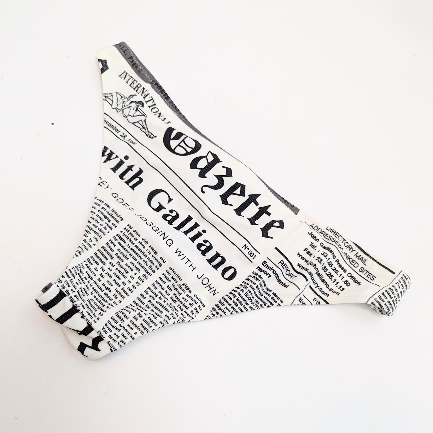 Galliano Newspaper Pattern Bikini - M/L