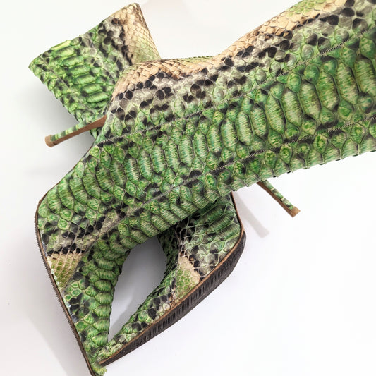 Gianmarco Lorenzi vintage python boots - FR37 | UK4| US5.5