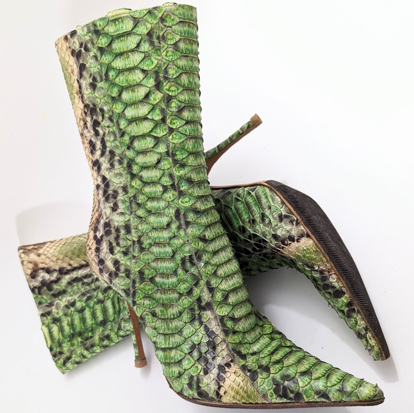 Gianmarco Lorenzi vintage python boots - FR37 | UK4| US5.5