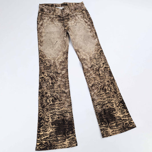 Roberto Cavalli Jeans Brown Psychedelic Print - XS