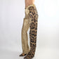 Roberto Cavalli shimmering leopard denim pants - S