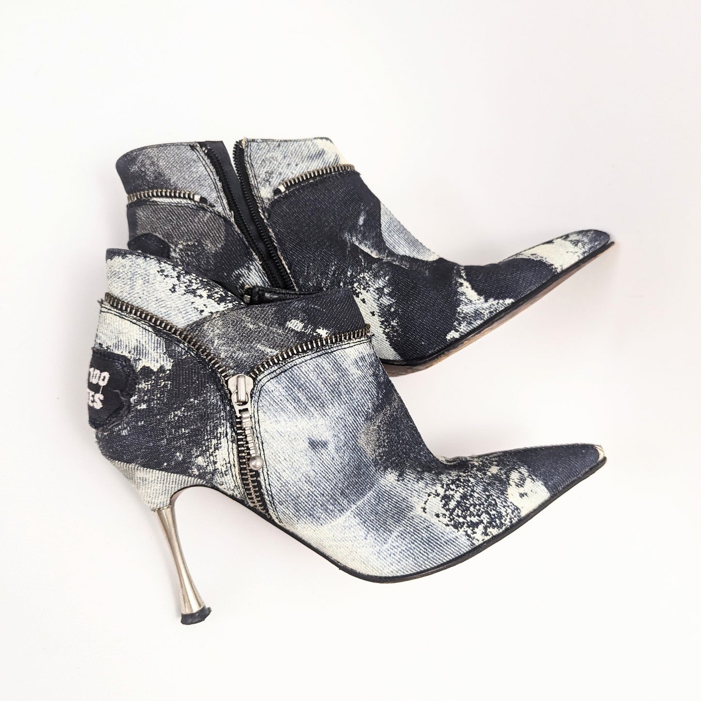 El Dantes ankle boots in tie and dye denim - EU38|UK5|US7