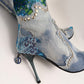 Sequin Embellished Denim El Dantes Boots - EU39|6UK|8US