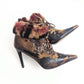 El Dantes cracked leather and fur ankle boots - EU39 | UK5.5 | US7.5