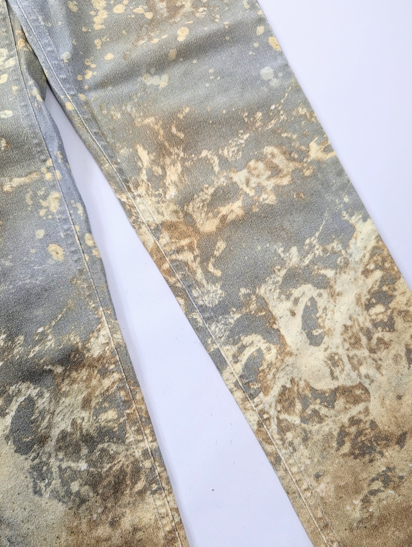 Cavalli beige marble print jeans - S