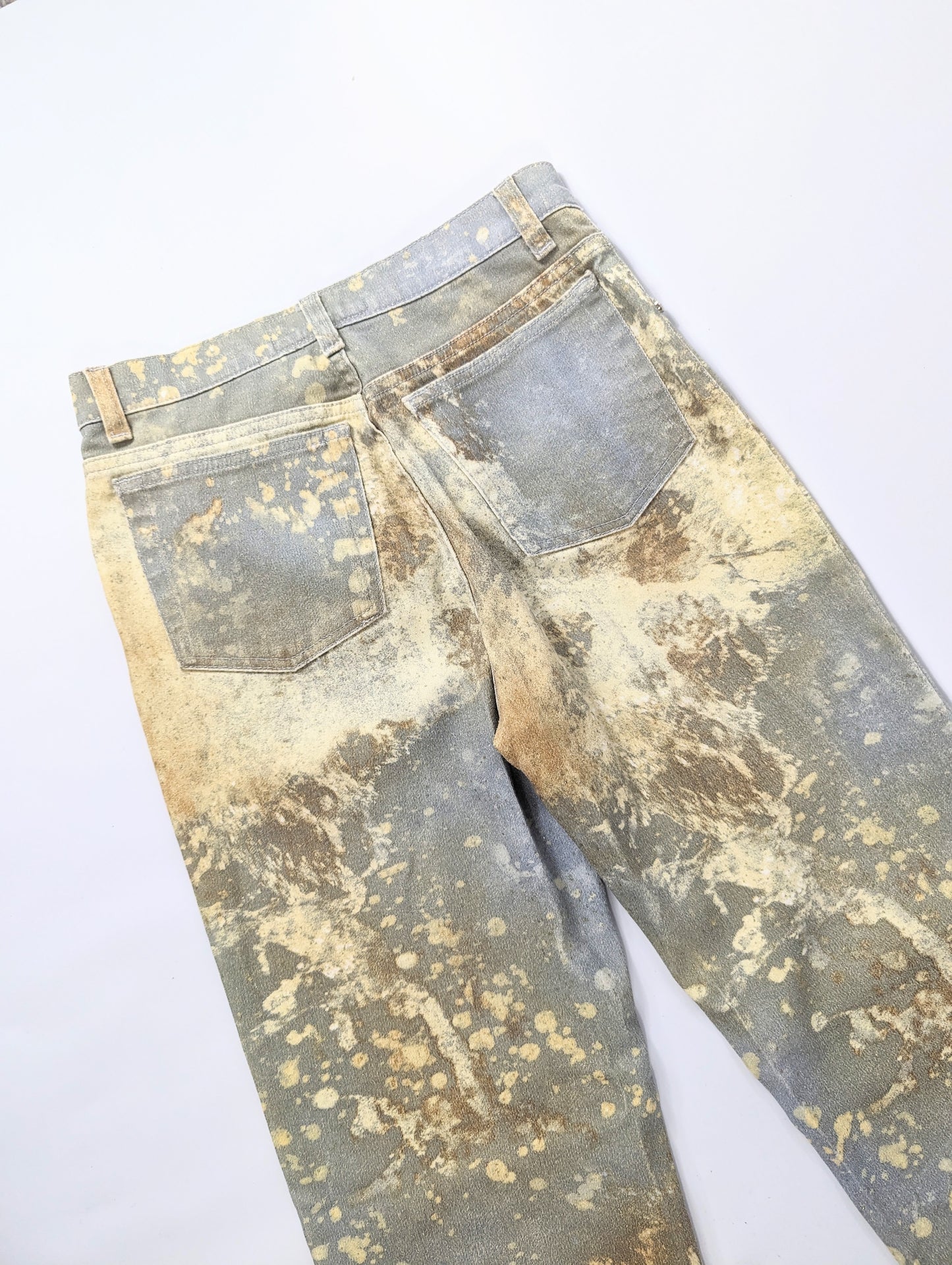 Cavalli beige marble print jeans - S