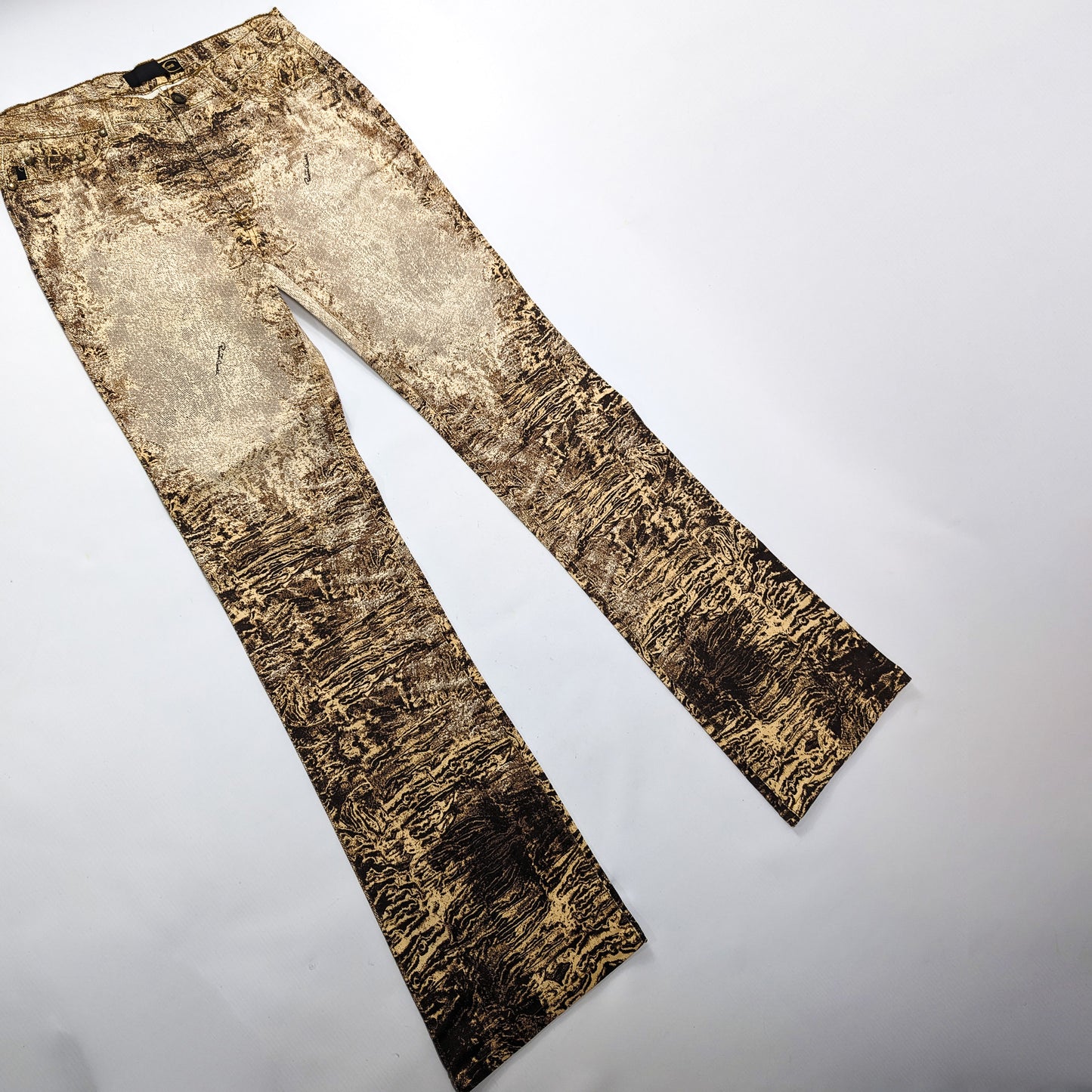 Roberto Cavalli Jeans Brown Psychedelic Print - XS