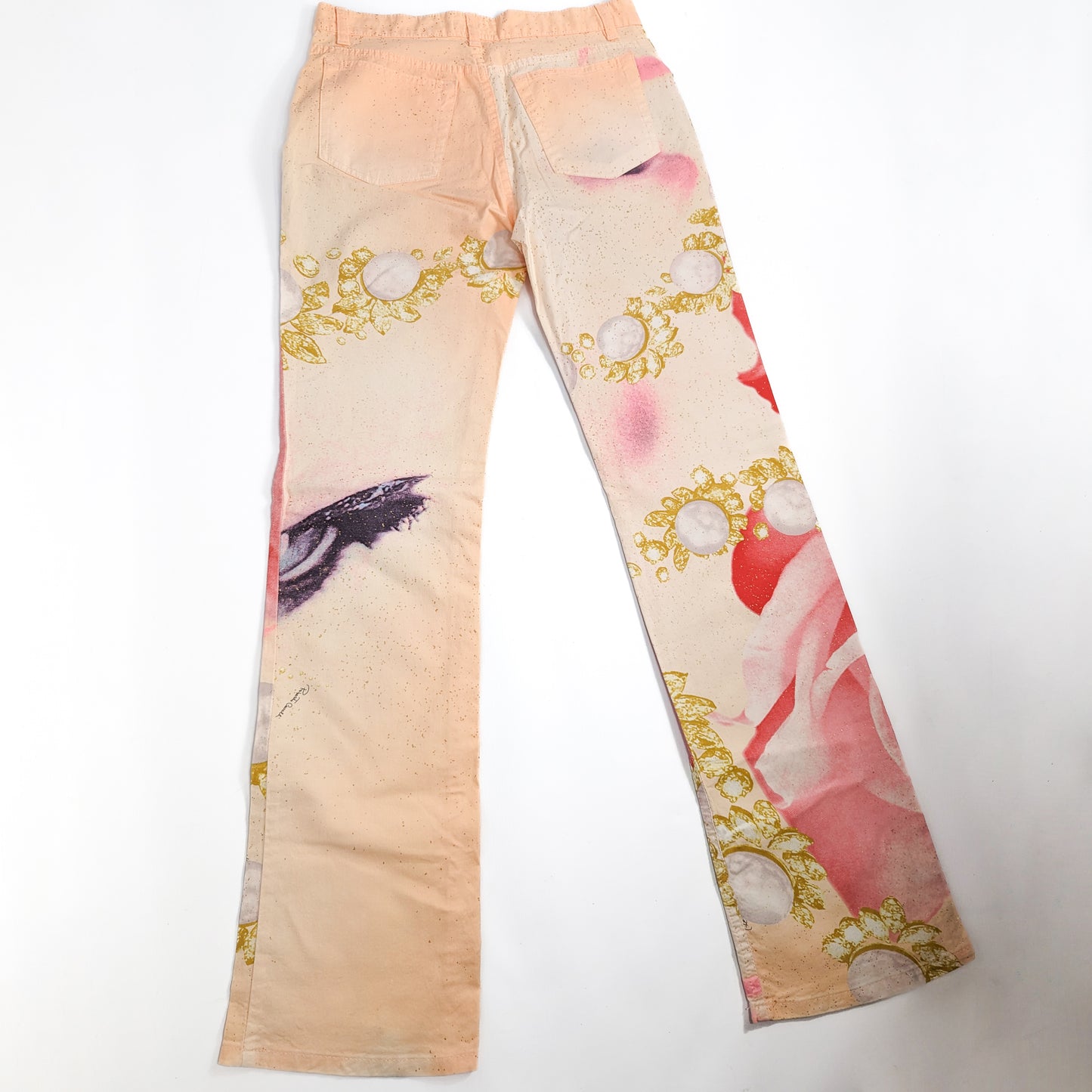 Roberto Cavalli Elizabeth Taylor face pants - S/S 2001