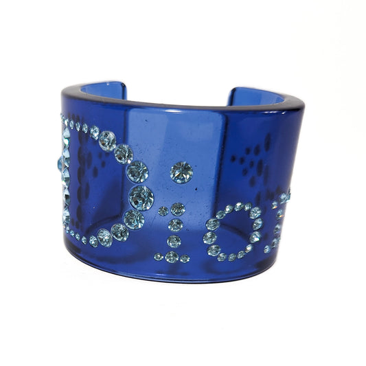 Dior blue cuff bracelet by Galliano