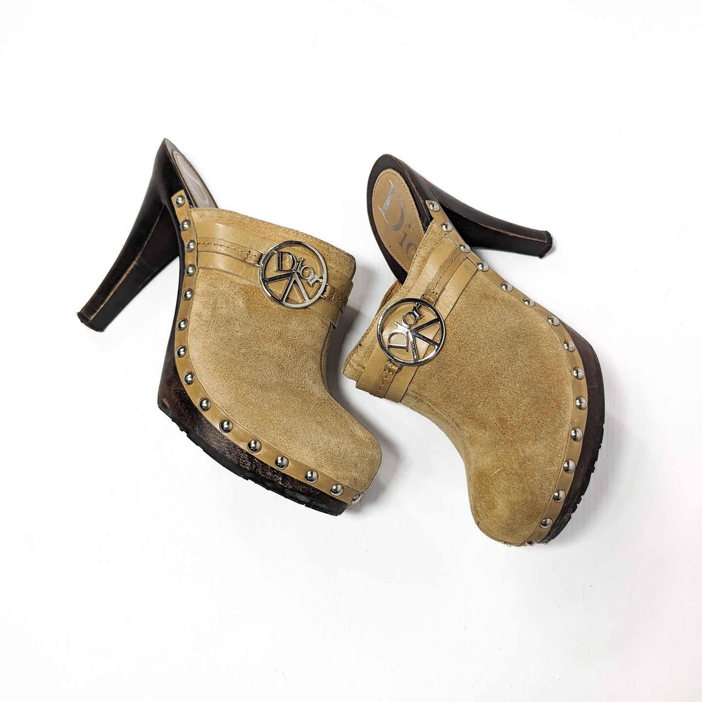 Dior Sabot Mules by Galliano "Peace and Love" - EU36.5|UK3.5|US5.5