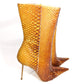 Gianmarco Lorenzi orange python ankle boots - EU38.5|5.5UK|7.5US