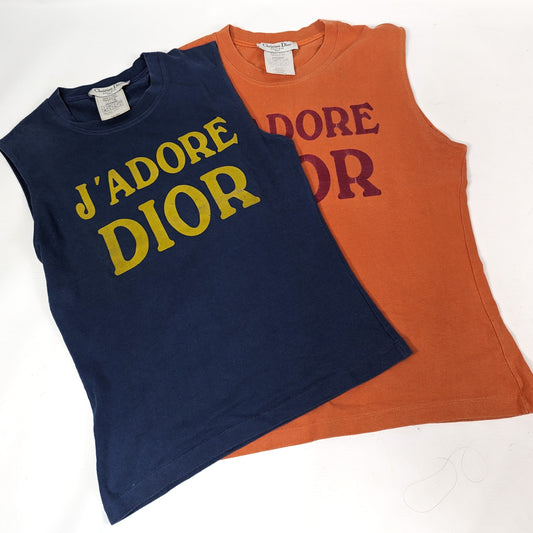 “J’adore Dior” 1947 blue and yellow tank top