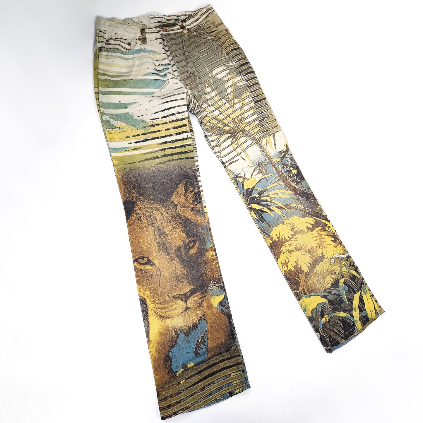 Roberto Cavalli lion print pants - S/S 2002 - M